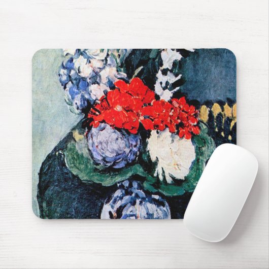 Bouquet mit Little Delft, Paul Cezanne Mousepad (Mit Mouse)