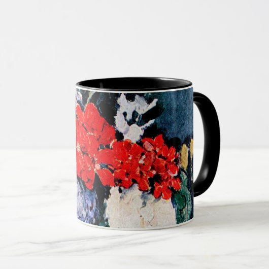 Bouquet mit Little Delft, Paul Cezanne Tasse (VorderseiteRechts)