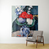 Bouquet mit Little Delft, Paul Cezanne Wandteppich (Beispiel)