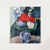 Bouquet mit Little Delft, Paul Cezanne Wandteppich (Vorderseite)