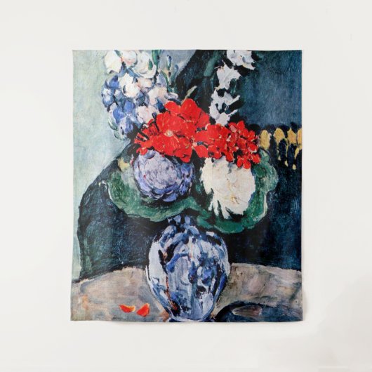 Bouquet mit Little Delft, Paul Cezanne Wandteppich (Vorderseite)