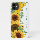 Bouquet mit personalisiertem Gelb und grünem Sonne Case-Mate iPhone Hülle (Rückseite)