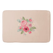 Bouquet mit rosa gestrichenen Rosen Badematte (Vorderseite)