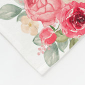 Bouquet mit rosa gestrichenen Rosen Fleecedecke (Ecke)