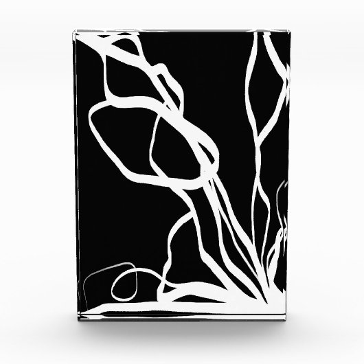 Bouquet Noir: Abstrakt Schwarz & Weiß Fotoblock (Vorderseite)