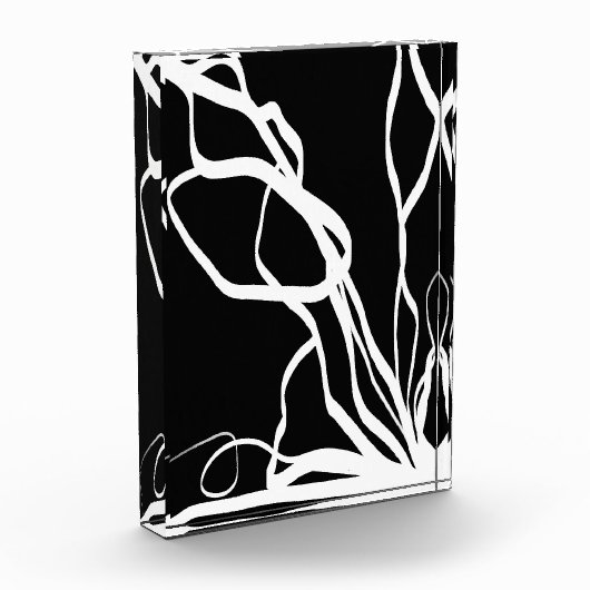 Bouquet Noir: Abstrakt Schwarz & Weiß Fotoblock (Links)