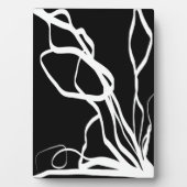 Bouquet Noir: Abstrakt Schwarz & Weiß Fotoplatte (Vorderseite)