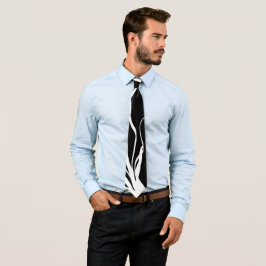 Bouquet Noir: Abstrakt Schwarz & Weiß Krawatte