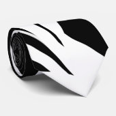 Bouquet Noir: Abstrakt Schwarz & Weiß Krawatte (Gerollt)