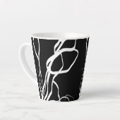 Bouquet Noir: Abstrakt Schwarz & Weiß Milchtasse (Linke Ecke)