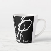 Bouquet Noir: Abstrakt Schwarz & Weiß Milchtasse (Rechts)