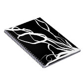 Bouquet Noir: Abstrakt Schwarz & Weiß Notizblock (Rechte Seite)