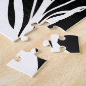 Bouquet Noir: Abstrakt Schwarz & Weiß Puzzle (Seite)