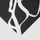 Bouquet Noir: Abstrakt Schwarz & Weiß Seidenpapier (Detail)