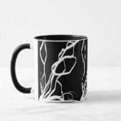 Bouquet Noir: Abstrakt Schwarz & Weiß Tasse (Links)