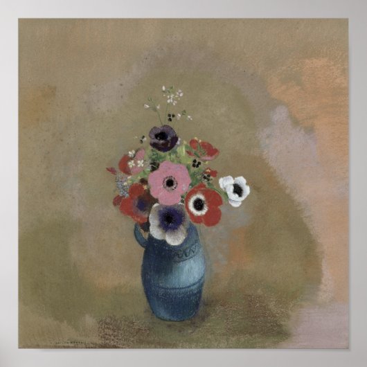 Bouquet of anemones poster (Vorne)