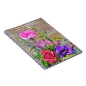 Bouquet of Blume Art Bible Verse Journal Notizblock (Rechte Seite)