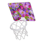 Bouquet of Colors Abstrakt Art Design Mini Basketball Ring (Oberhalb)