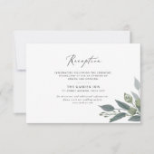 Bouquet of Greenery Empfang Card RSVP Karte (Vorderseite)