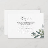 Bouquet of Greenery Empfang Card RSVP Karte (Vorne/Hinten)