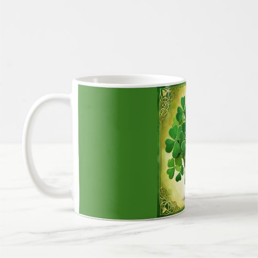 Bouquet of Kleeblatts St. Patrick's Day Irish Kaffeetasse (Links)