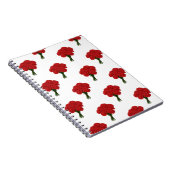 Bouquet of Red Carnation - Elegante Romantische Ku Notizblock (Rechte Seite)