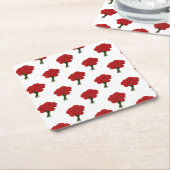 Bouquet of Red Carnation - Elegante Romantische Ku Rechteckiger Pappuntersetzer (angewinkelt)