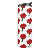 Bouquet of Red Carnation - Elegante Romantische Ku Thermosbecher (Nach links gedreht)