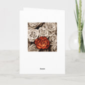 Bouquet of white and Red roses Blank Greeting Card Karte (Rückseite)