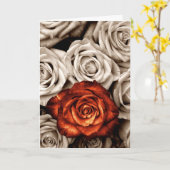 Bouquet of white and Red roses Blank Greeting Card Karte (Gelbe Blume)