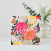 Bouquet on Barnwood Square Einladung (Stehend Vorderseite)