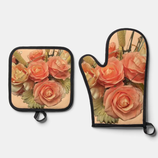 "Bouquet" Oven Mitt & Pot Holder Set (Vorderseite)