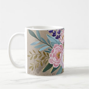 Bouquet-Pfennige Lavendel-Blume Rustikal Kaffeetasse