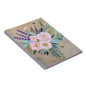 Bouquet-Pfennige Lavendel-Blume Rustikal Notizblock (Rechte Seite)