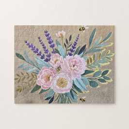 Bouquet-Pfennige Lavendel-Blume Rustikal Puzzle