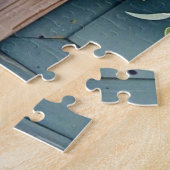 Bouquet-Pfennige Lavendel-Blume Rustikal Puzzle (Seite)