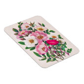 Bouquet Pink & White Wild Rose Blume Magnet (Rechte Seite)
