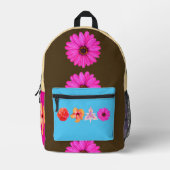 Bouquet Print Cut Sew Bag Bedruckter Rucksack (Vorderseite)