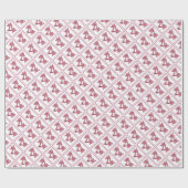 Bouquet Print Red Geschenkpapier (Flach)