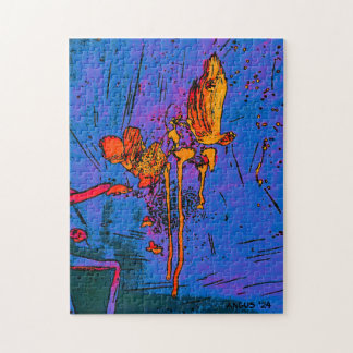 Bouquet Puzzle aus Angus World in Bue und Gold