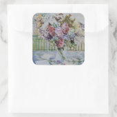 Bouquet Quadratischer Aufkleber (Tasche)