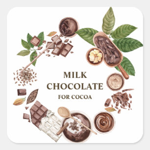 Bouquet-Rahmen Quadratischer Aufkleber