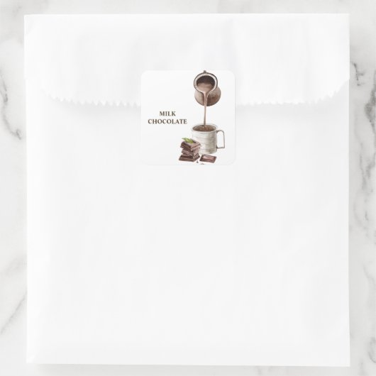 Bouquet-Rahmen Quadratischer Aufkleber (Tasche)