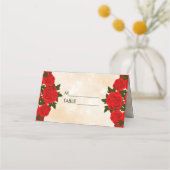 Bouquet Rd Rose Platzkarte (Vorderseite)