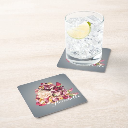 Bouquet Rechteckiger Pappuntersetzer (Vor Ort)