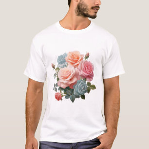 Bouquet rosa inspiriertes Gesigndesign T-Shirt