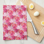 Bouquet Rose Küchentücher (Viertel Falte)