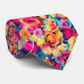 Bouquet Roses Neck Tie Krawatte (Gerollt)