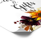 Bouquet Sonnenblumen Blumenstrauß und Geschenke Poster (Ecke)