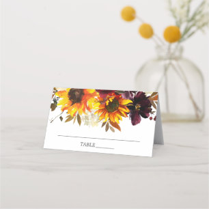 Bouquet Sonnenblumen Brautparty Platzkarte